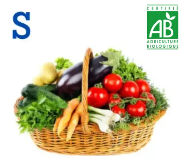 Panier Fruits et légumes 100% Bio S